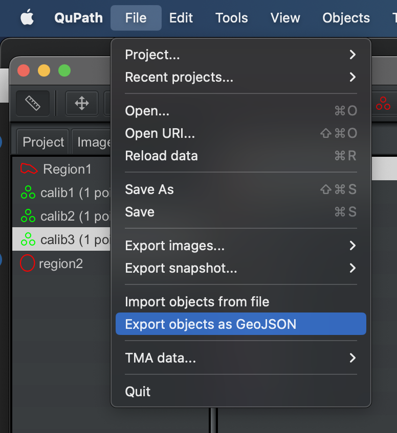 Geojson export